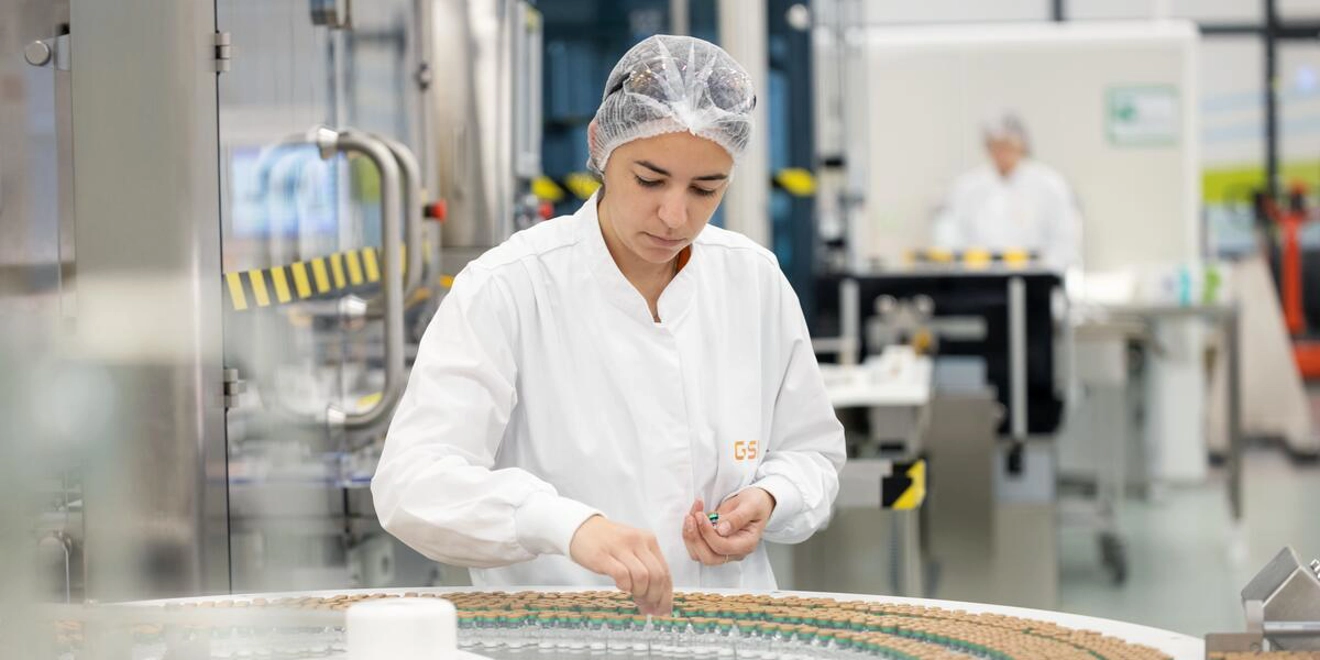 Scientist working in lab