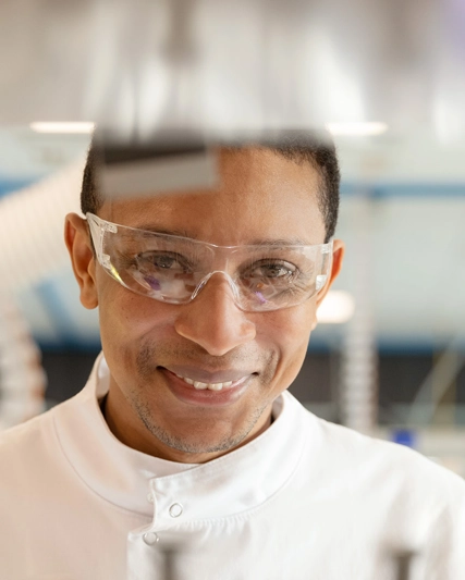 Closeup of a man in a lab