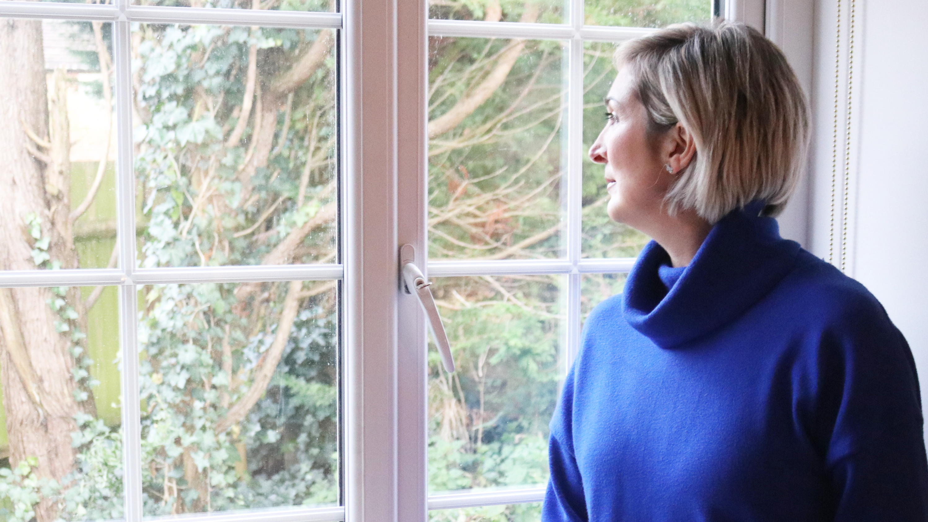 Patient looks out of window 