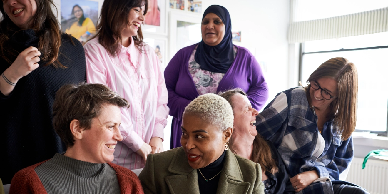 People engaging in conversation