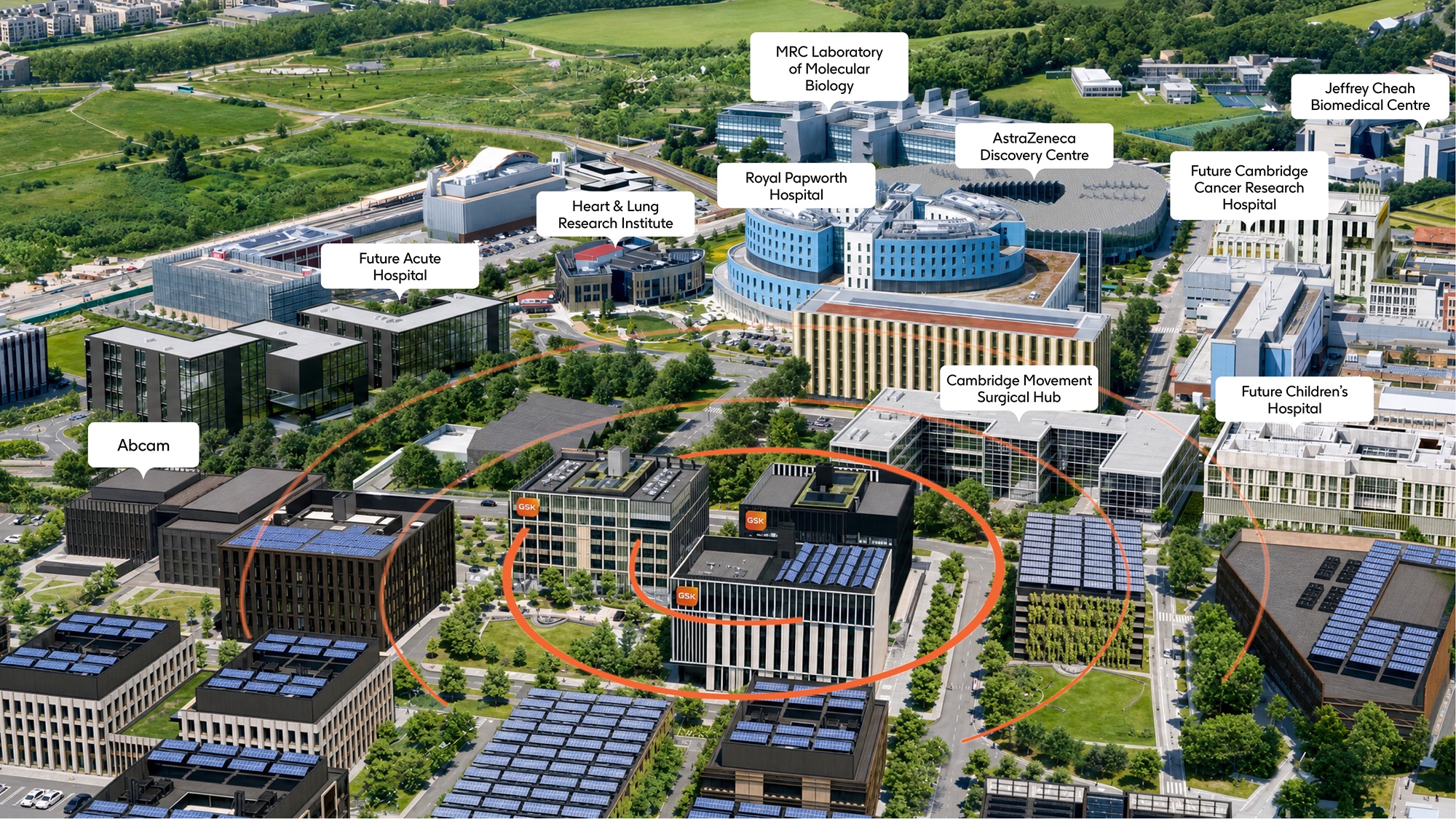 GSK Cambridge office location map