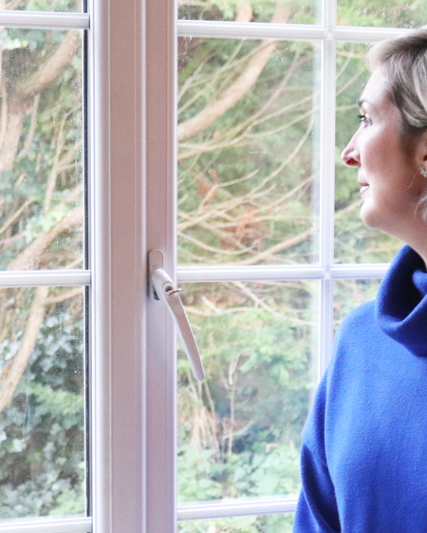 Patient looks out of window