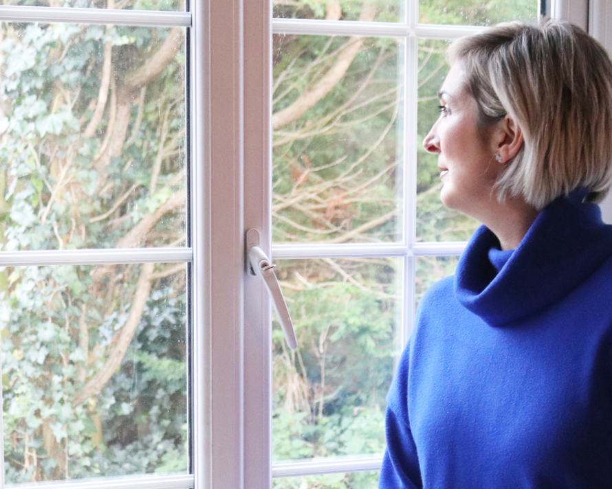Patient looks out of window