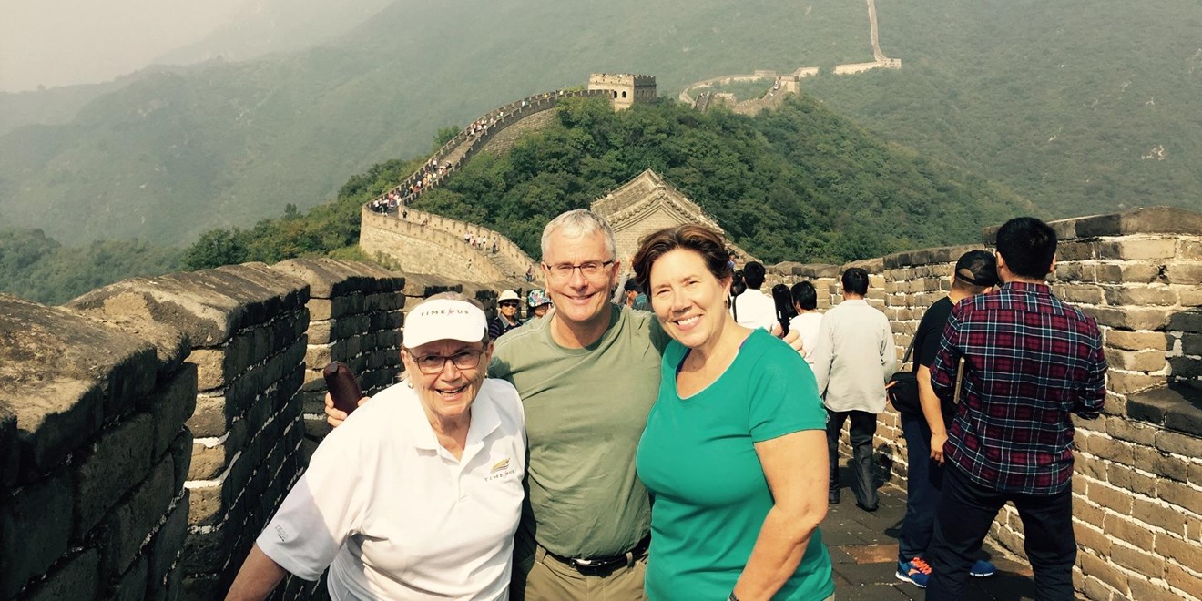 Joan and Helen, COPD patient climbing the great wall of China