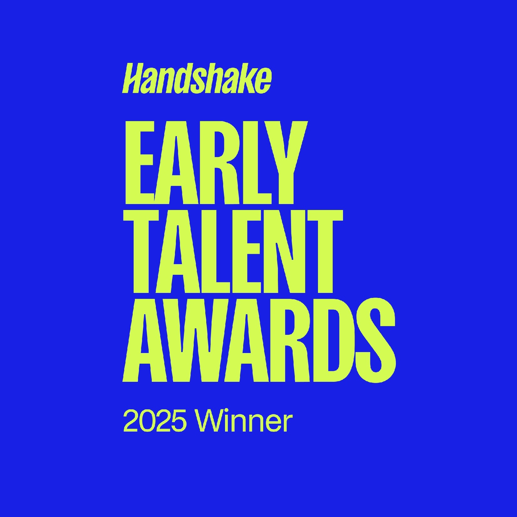 Early talent handshake award 2025