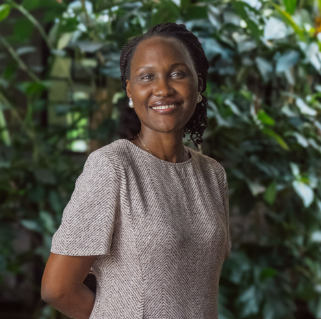 woman looking into camera and posing