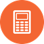 Orange calculator icon