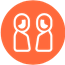 Orange people icon
