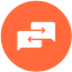 Orange dialogue icon