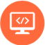 Orange code icon