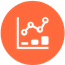 Orange graph icon
