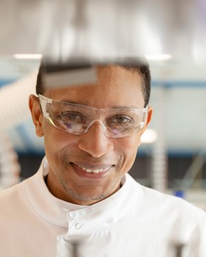 Closeup of a man in a lab