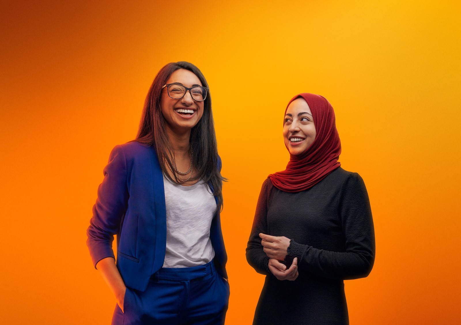 Studio portrait - orange background
