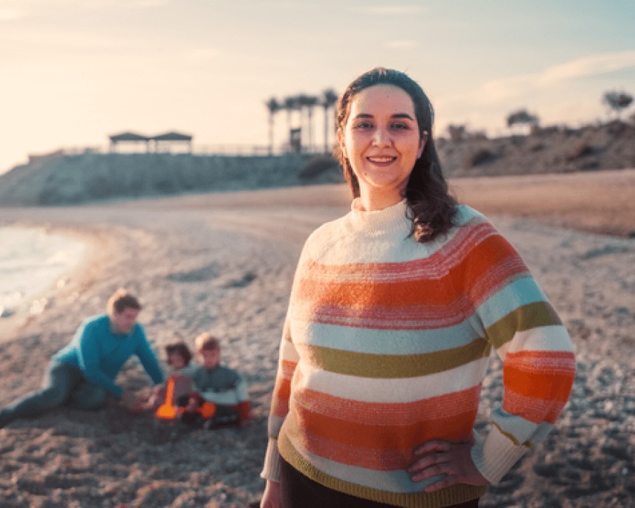 Angeles on the beach