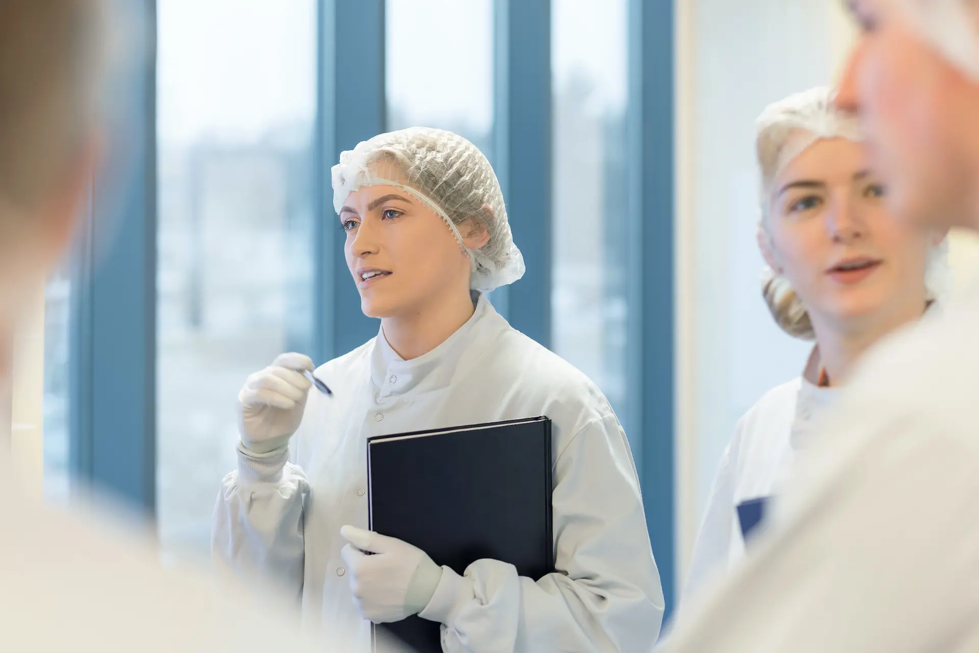 Team of scientists in meeting
