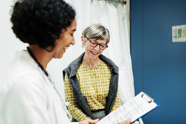 woman doctor and patient