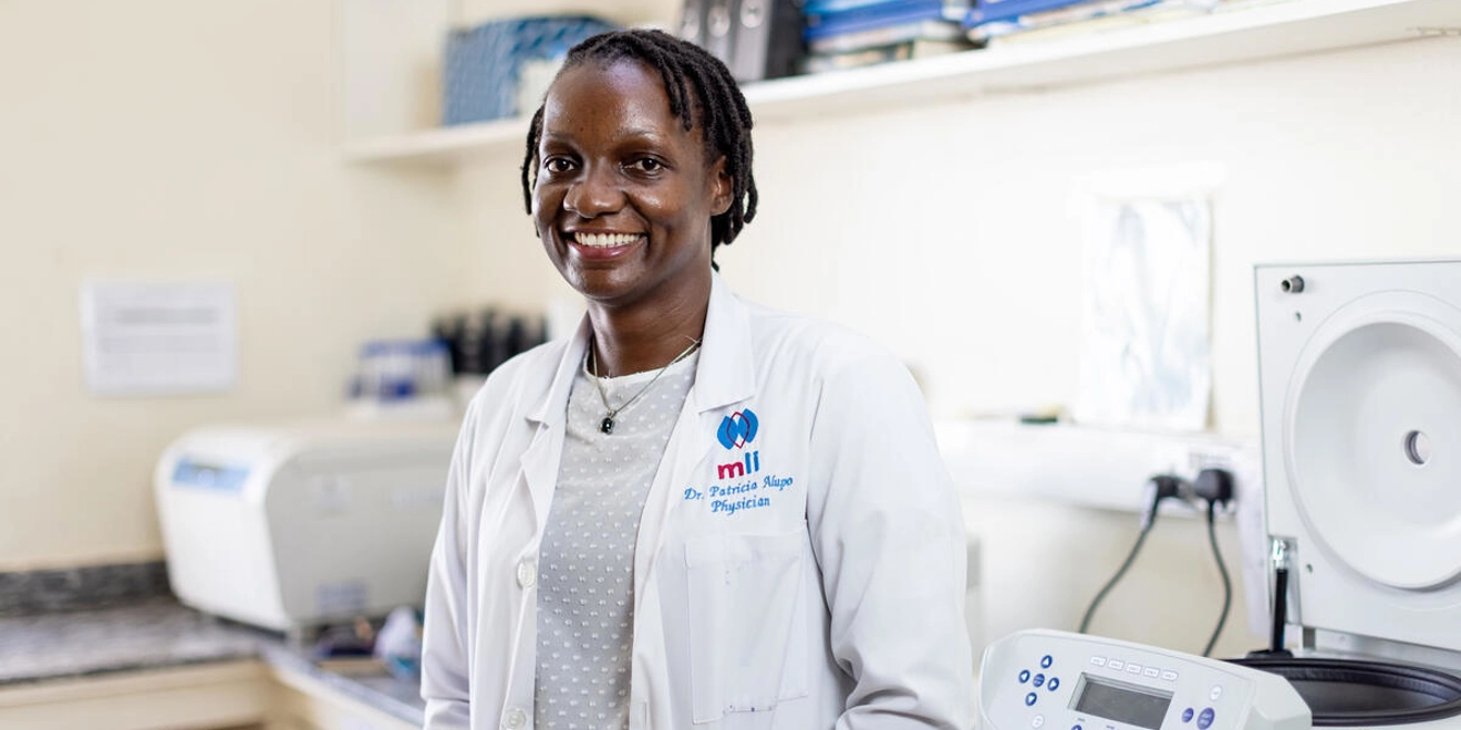 woman scientist smiling