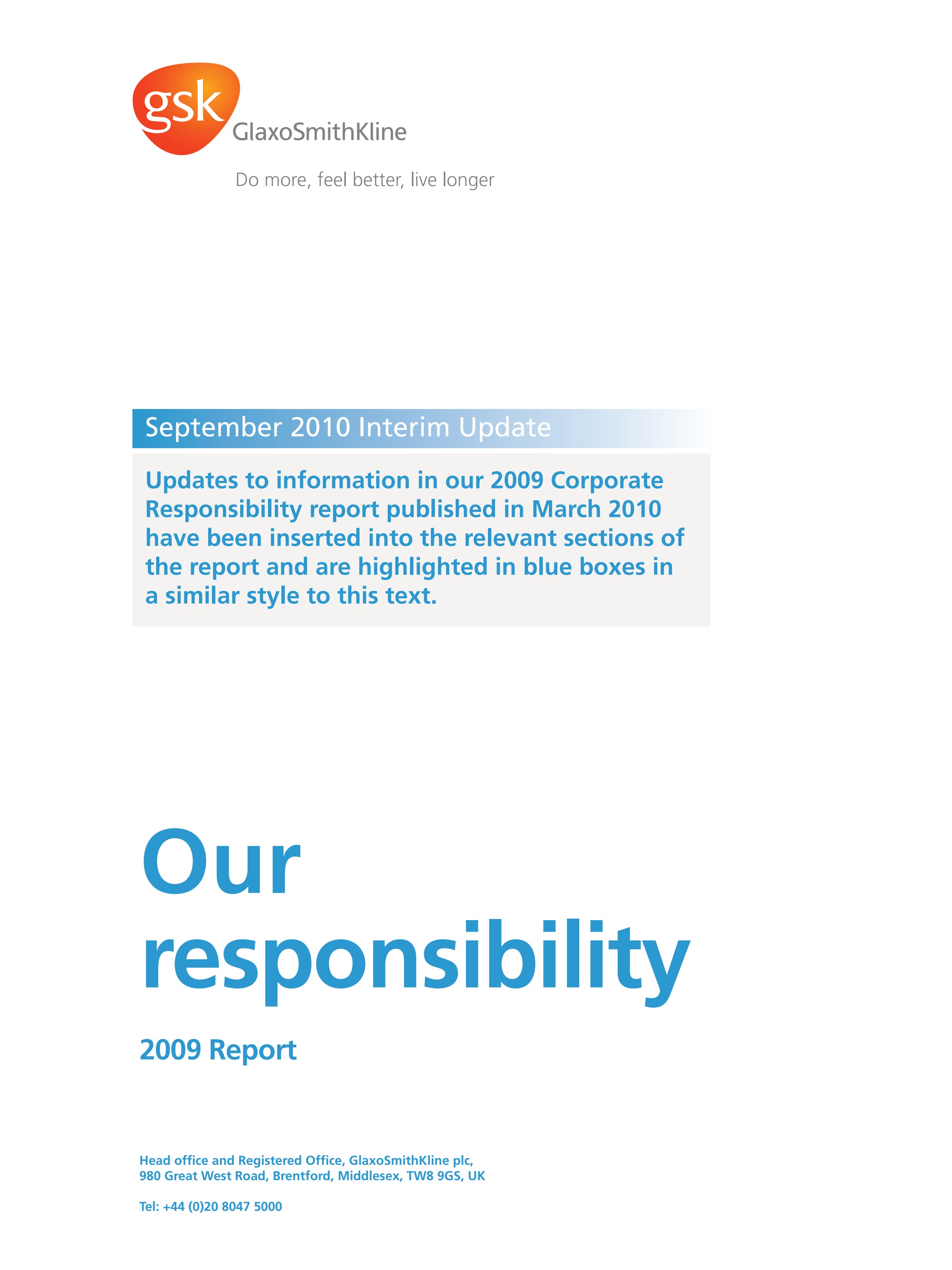 Corporate Responsibility Report 2009