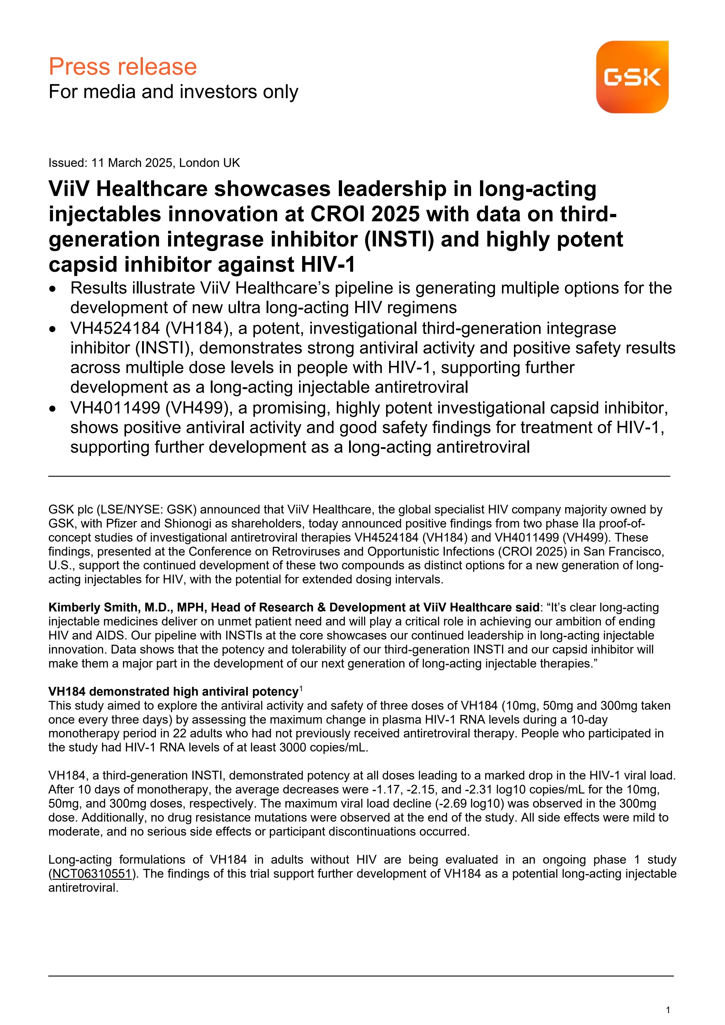 CROI Proof Of Concept Studies Press Release