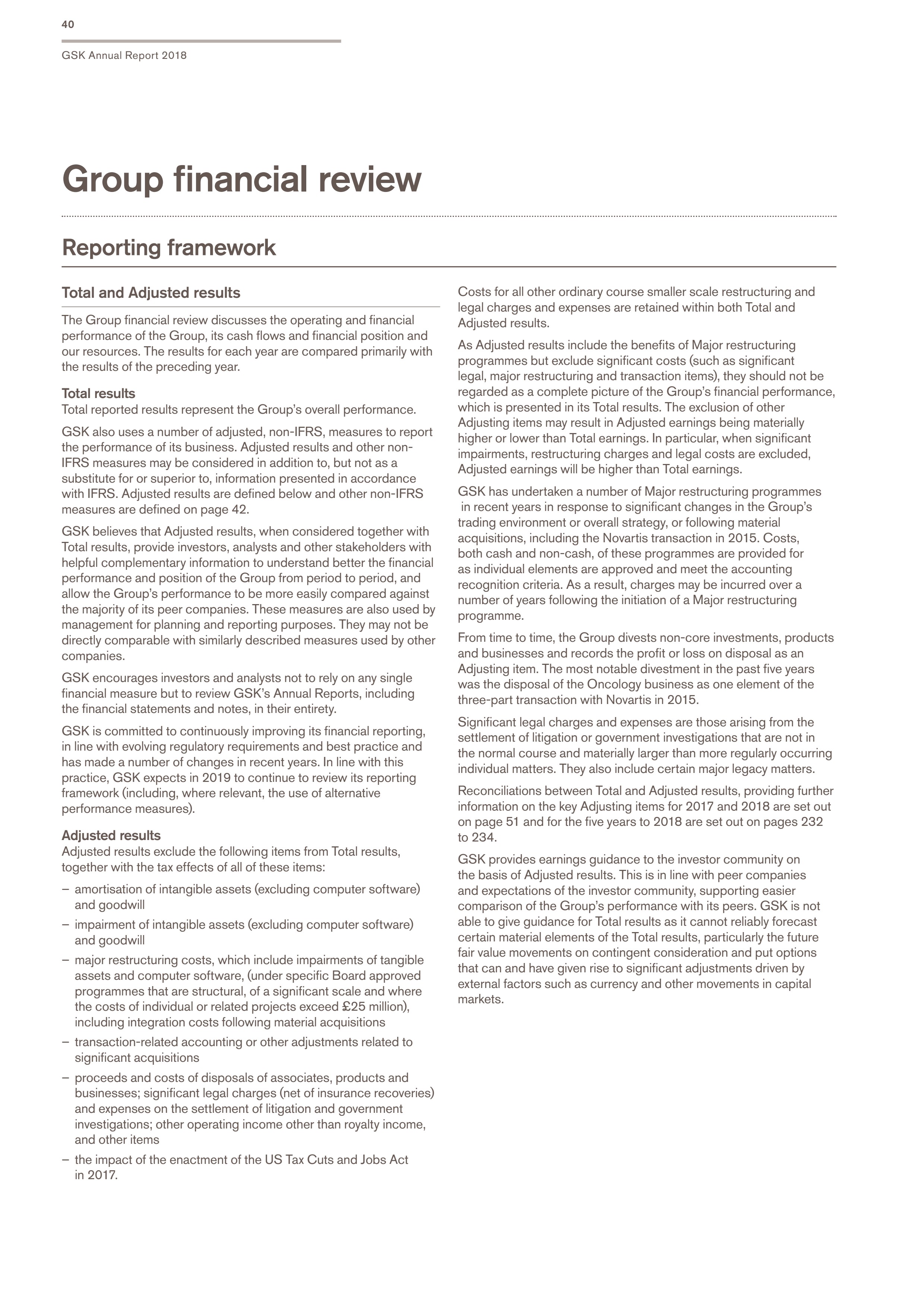 Reporting framework