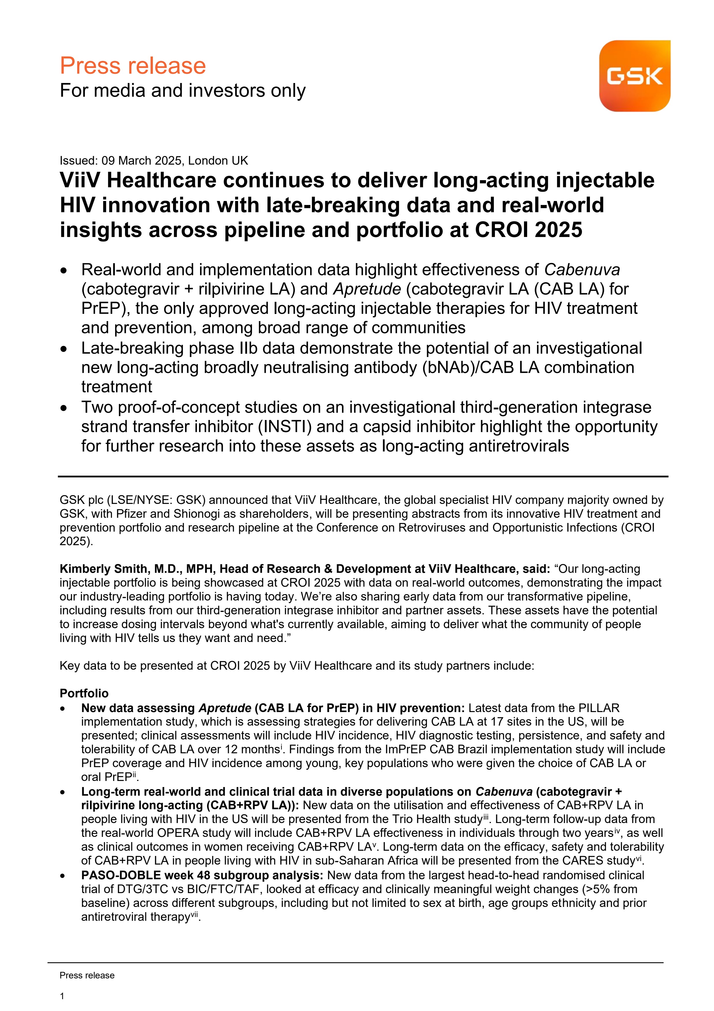 Viiv CROI Curtain Raiser