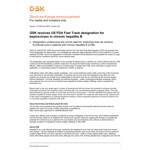 GSK Receives US FDA Fast Track Designation For Bepirovirsen Press Release