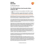 Press Release Tony Wood Appointed Chief Scientific Officer Designate, GSK