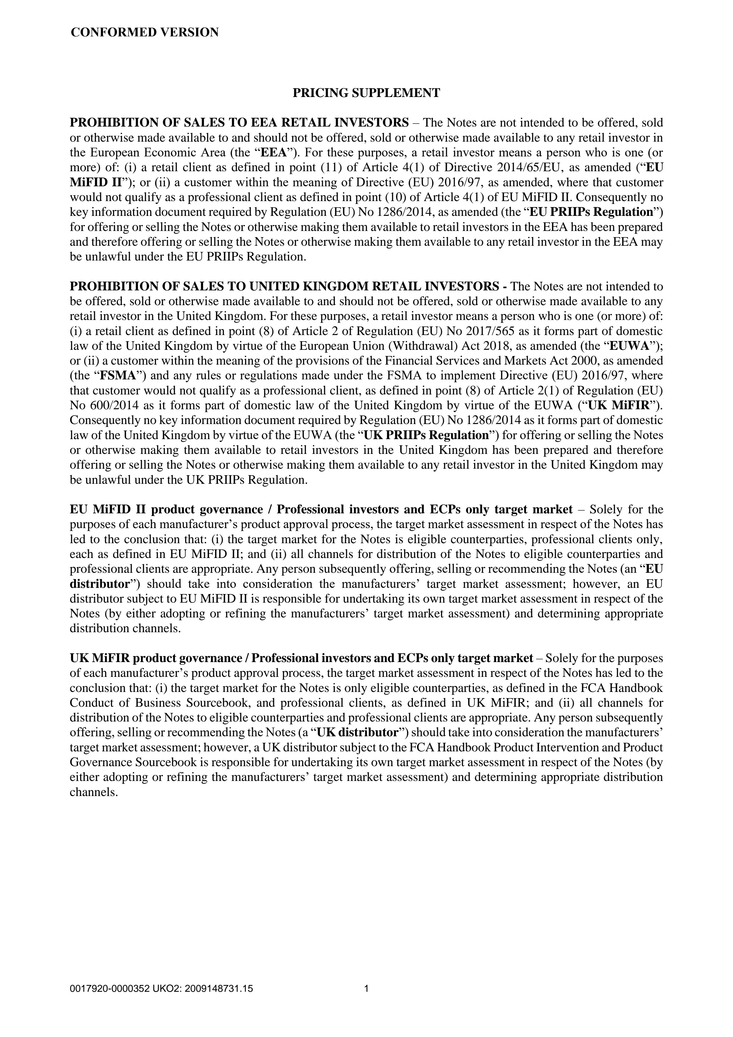 GSK Euro Medium Term Note Programme – 2031 Bond Pricing Supplement November 2024