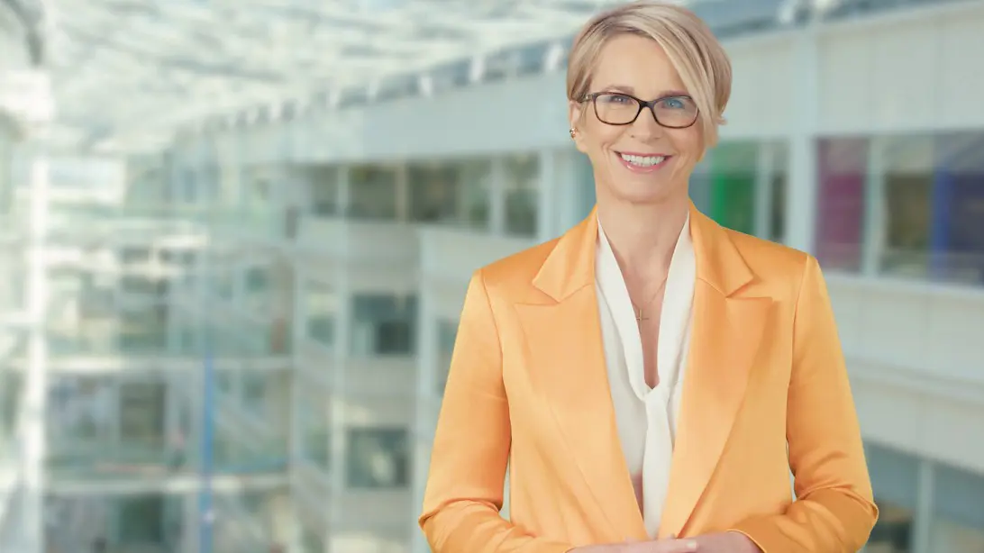 Emma Walmsley in an office