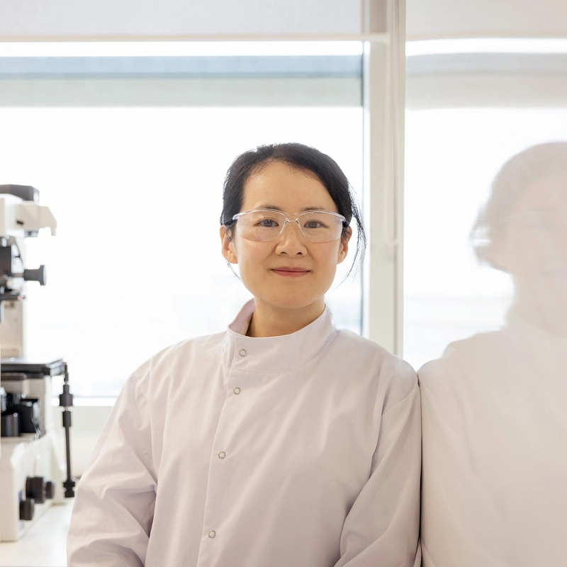 Scientist smiling