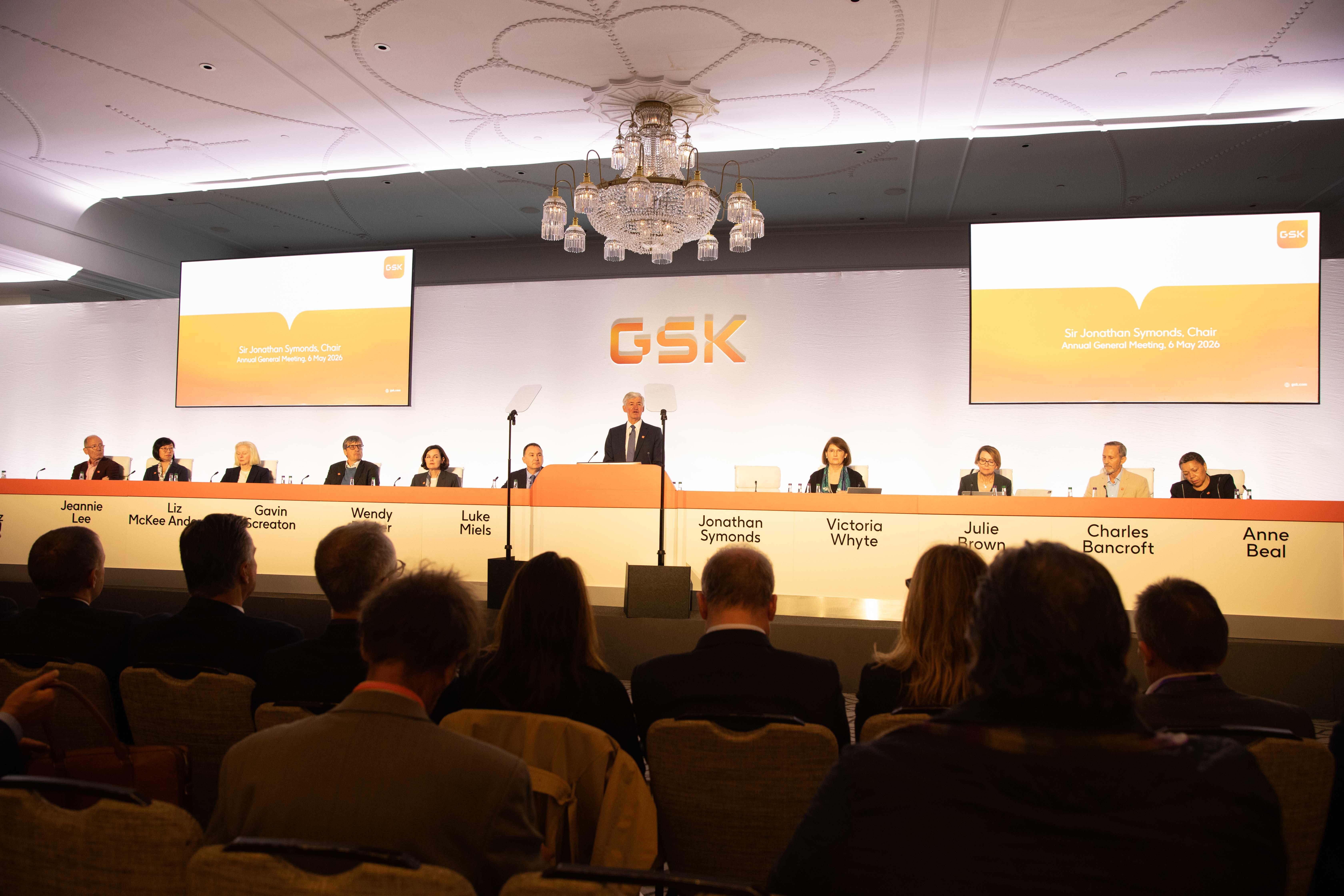 Board members on stage at 2026 AGM