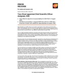 Press Release Tony Wood Appointed Chief Scientific Officer Designate, GSK
