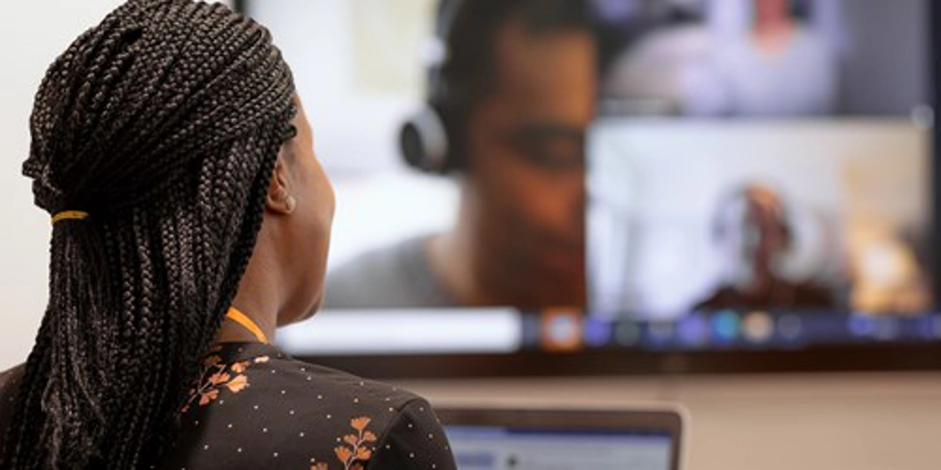 Lady in MS teams call