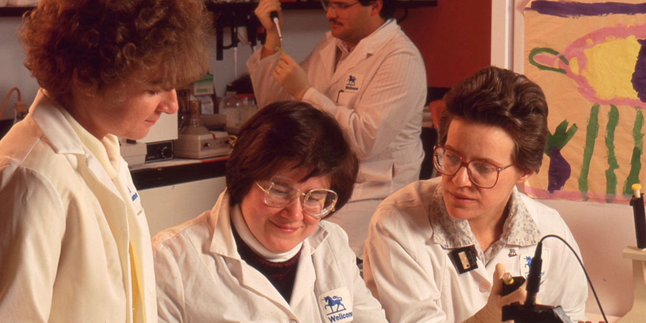 Marty with colleagues in 1992
