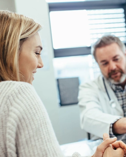 Doctor and patient in conversation