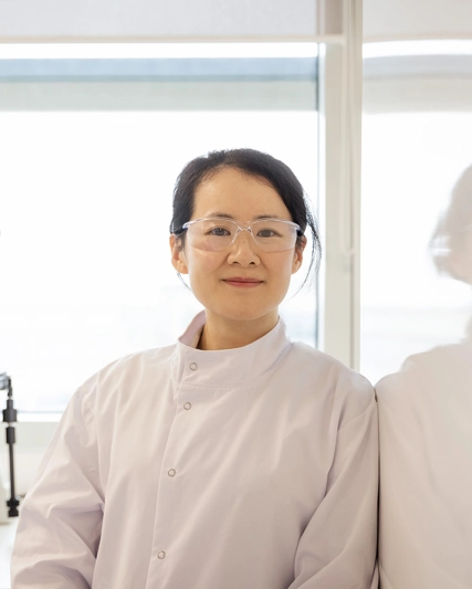 Scientist smiling